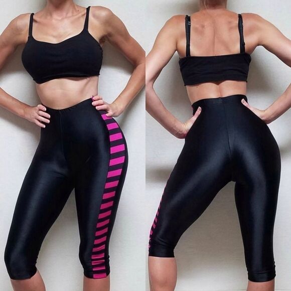 RARE Vintage Body Wear by Gitano Cropped Leggings - Picture 1 of 15